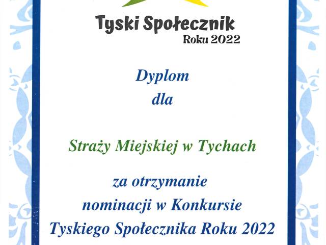 Nominacja w Konkursie Tyskiego Społecznika 2022